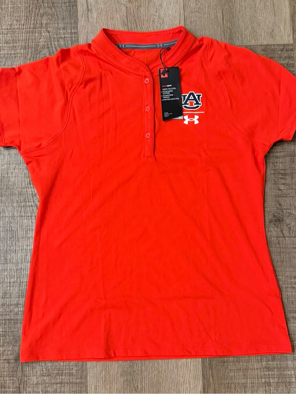 NWT Under Armour Auburn Tigers HeatGear Polo Shirt Women’s Large